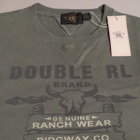 Polo Ralph Lauren Men's Double RL Ranch Logo Buffalo Fleece Sweatshirt - Picture 3 of 12